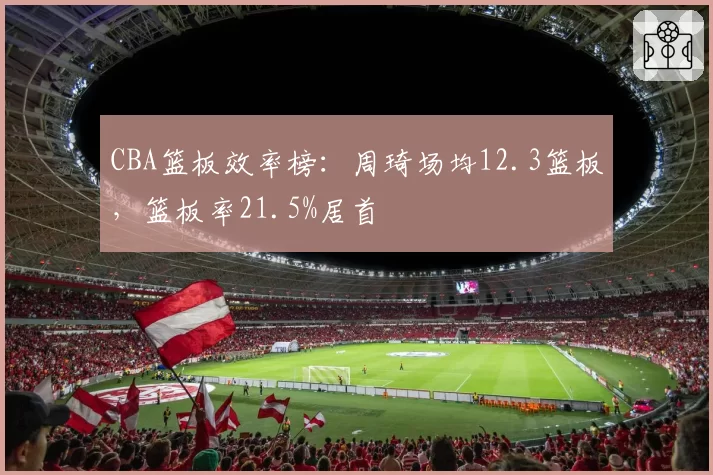 CBA篮板效率榜:周琦场均12.3篮板,篮板率21.5%居首